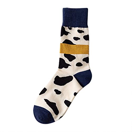 YGbuy Calcetines De Mujer, Calcetines De Color Brillante Con Estampado De Vaca De Tendencia De Niñas Calcetines De Algodón Casual Rebajas De Calcetines Cálidos De Otoño e Invierno