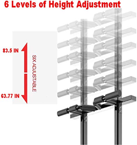 YGWLWL Power Tower Estación Multifuncional De Entrenamiento,Torre De Musculación Y Fitness,Dip Station,Barra De Dominadas,6 Level Height Adjustable for Home Gym,Capacidad Máxima De Peso: 330 LB