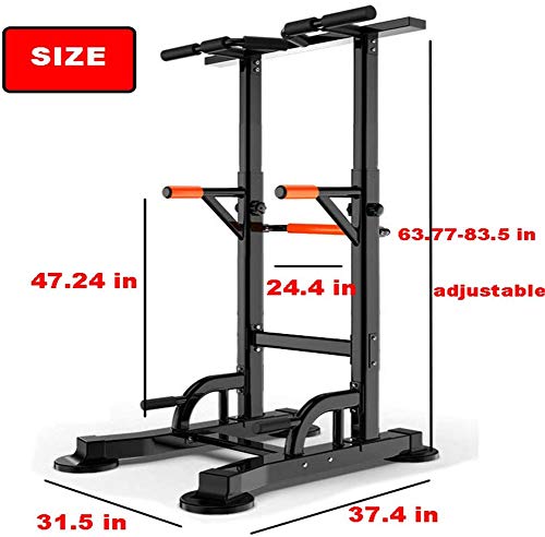 YGWLWL Power Tower Estación Multifuncional De Entrenamiento,Torre De Musculación Y Fitness,Dip Station,Barra De Dominadas,6 Level Height Adjustable for Home Gym,Capacidad Máxima De Peso: 330 LB