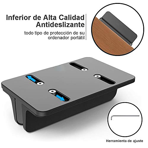 YiYunTE Soporte Vertical Portátil Laptop Stand Soporte para Ordenador Tablet de Aluminio Ancho Ajustable Ahorro de Espacio Combatible con Macbook Portátil Netbook iPad para Oficina Hogar Escritorio