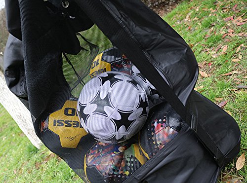 YJZQ Bolsa de viaje de malla impermeable extra grande, bolsa de deporte de alta resistencia, bolso de hombro, bolso de baloncesto, voleibol, fútbol, bolsa de con cordón para 10 - 15 bolas