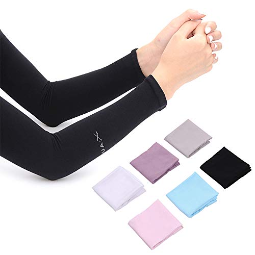 YMHPRIDE 6 pares Brazo refrigerante de manga Brazalete largo Banda elástica Transpirable Deportes al aire libre Protección UV Guantes para, conducción, correr, baloncesto