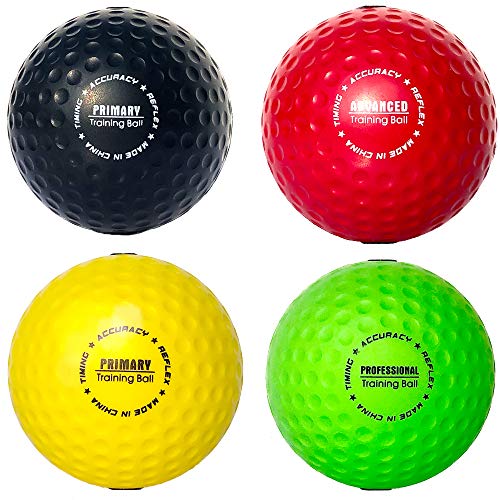 YMX BOXING Pelotas de Reflejo/Boxing Reflex Ball — 4 Pelotas de Reacción de Reflejo más 2 Ajustables, Ideal para Reflejos, Sincronización, Precisión, Enfoque y Coordinación de Mano Ojo