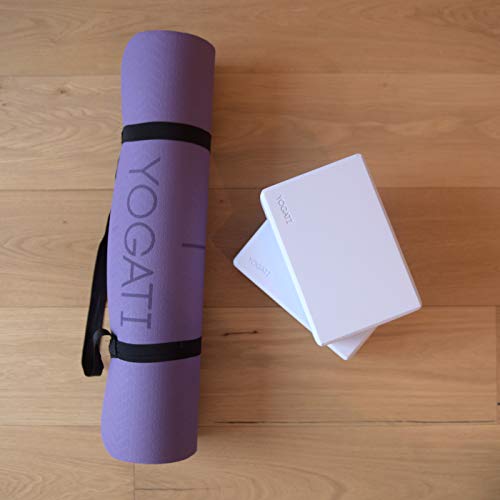 YOGATI – Esterilla Yoga Antideslizante, Gruesa y Ecológica. Esterillas Yoga Ideal para Deporte en casa, Pilates, Ejercicio, Gimnasia y Fitness. Colchoneta Yoga con Asa de Transporte - Yoga Mat