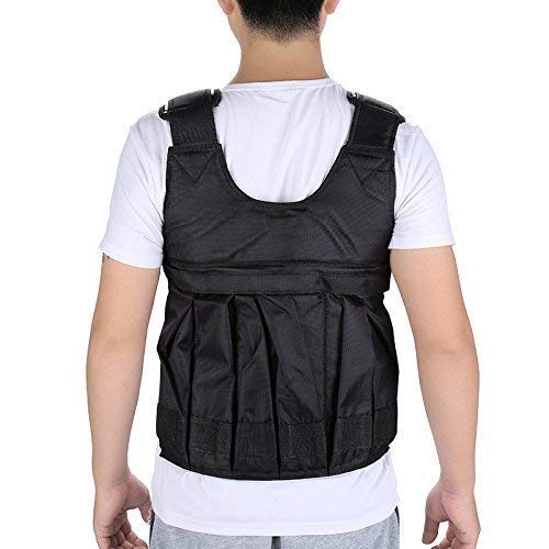 Yosoo 44lb/20 kg Weighted Vest Workout peso chaqueta ejercicio boxeo Fitness Training, 20KG（Sólo Chaleco sin Pesos=）