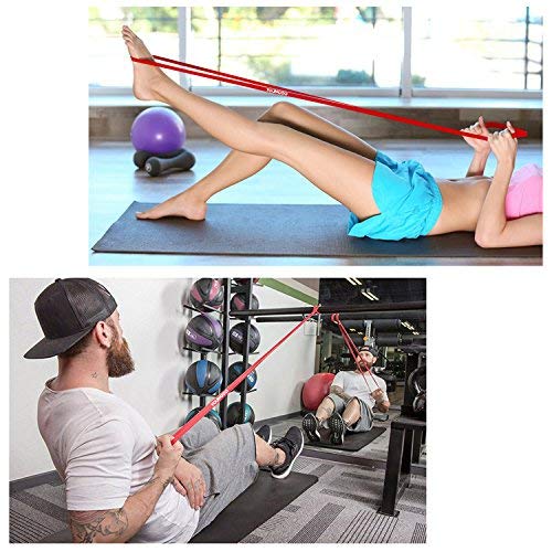 YOUNGDO Bandas de Resistencia Cintas Elásticas Fitness para Musculación, Yoga, Crossfit, Entrenamiento de Fuerza, Pilates, Fisioterapia Material de Látex (Rojo)