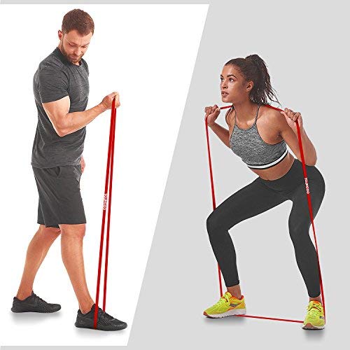 YOUNGDO Bandas de Resistencia Cintas Elásticas Fitness para Musculación, Yoga, Crossfit, Entrenamiento de Fuerza, Pilates, Fisioterapia Material de Látex (Rojo)