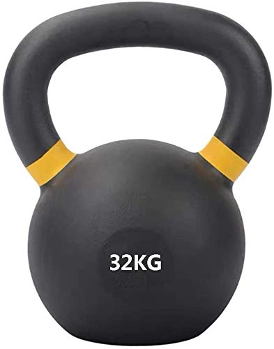 YSHCA Pesa Rusa de Hierro Fundido, Superficie de Vinilo Kettlebell para Ejercicios de Fitness Funcional,32KG