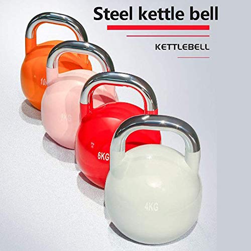 YSHCA Sport Kettle Bell, de Hierro Fundido Kettlebell Superficie de Vinilo para Gimnasia, acondicionamiento físico y Entrenamiento de Fuerza,Yellow-16kg