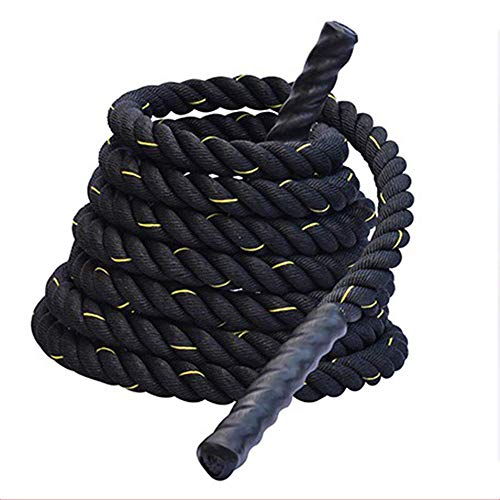 YUHT Power Fitness Rope Workout Battle Ropes, Cardio Workout Ropes Total Body Workouts Power Mejora la Fuerza y ​​la construcción de músculos para Hombres/Mujeres Artículos Deportivos Battle Ro