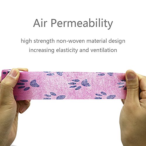 YuMai Vendaje adhesivo Primeros Auxilios Cinta Adhesiva, 5 cm × 4,5 m Pack de 12 aprobado por la FDA - Azul