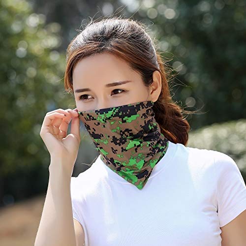 Yun-hangbaihuodian Bufanda de Senderismo Hielo Protector Solar Bufanda de Seda Hombres y Mujeres del Collar de los Collares de Pesca al Aire Libre Multi-Deporte (Color : Camouflage Blue)