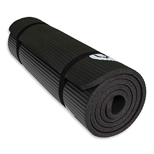 YUREN Esterilla para Yoga 183cm x 61cm 15mm Grosor Pilates Gimnasia Yoga Colchoneta Esterilla Antideslizante NBR Yoga Fitness