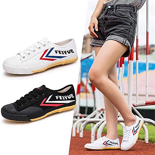 YURU Zapatos De Artes Marciales Tai-chi Zapatillas Zapatillas De Kung-fu Ligeras Zapatillas Antideslizantes para Hombres Mujeres Adultos Niños,White-33