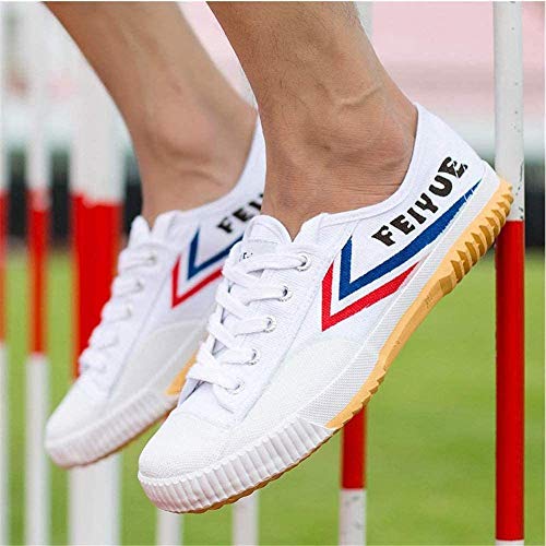 YURU Zapatos De Artes Marciales Tai-chi Zapatillas Zapatillas De Kung-fu Ligeras Zapatillas Antideslizantes para Hombres Mujeres Adultos Niños,White-33