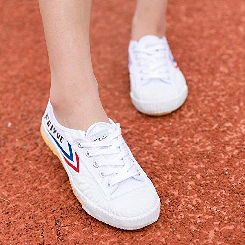 YURU Zapatos De Artes Marciales Tai-chi Zapatillas Zapatillas De Kung-fu Ligeras Zapatillas Antideslizantes para Hombres Mujeres Adultos Niños,White-33