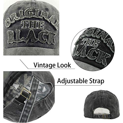 Yutdeng Gorra de Béisbol de Algodón con Visera Unisex Vintage Retro Gastada Moda Gorras Hip Hop Sombreros para Hombre Deportes al Aire Libre