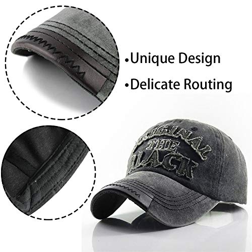 Yutdeng Gorra de Béisbol de Algodón con Visera Unisex Vintage Retro Gastada Moda Gorras Hip Hop Sombreros para Hombre Deportes al Aire Libre