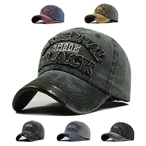 Yutdeng Gorra de Béisbol de Algodón con Visera Unisex Vintage Retro Gastada Moda Gorras Hip Hop Sombreros para Hombre Deportes al Aire Libre