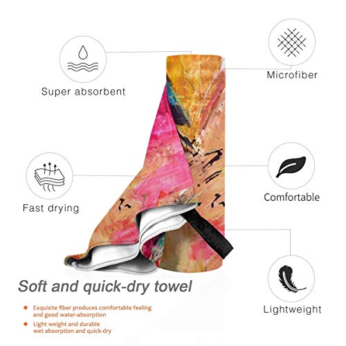 YUYUTE Toalla de baño, Heart Painting Outdoors Microfiber Quick Dry Travel Towel,for Gym,Sports,Thin Lightweight,Shower Towels