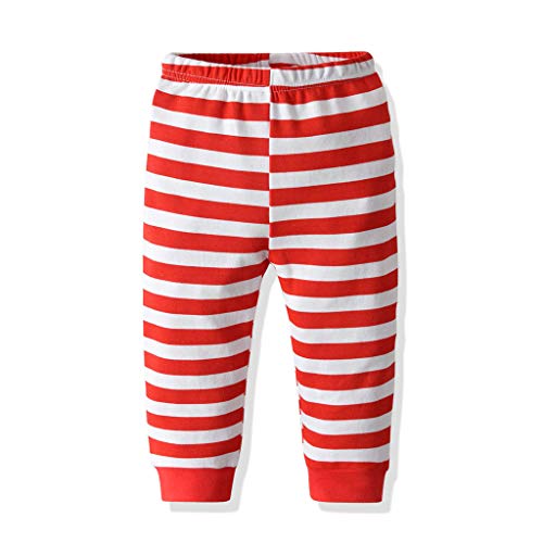 YWLINK Pijama Infantil NavideñO NiñA NiñO Dibujos Animados De Santa Claus Superior Camiseta+Pantalones De Pijama A Rayas Servicio A Domicilio Suave Y Confortable Ropa De Abrigo para NiñOs