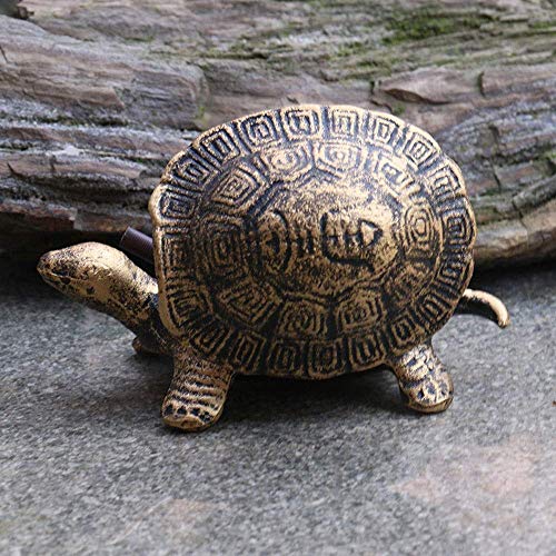 YXB Cenicero Cenicero de Hierro Tortuga Bronce Creativo Nostálgico Todo Hierro Fundido Adecuado para decoración de Oficina/hogar (Compre uno y llévese Otro Gratis) (Color: Bronce-12x9x6CM)