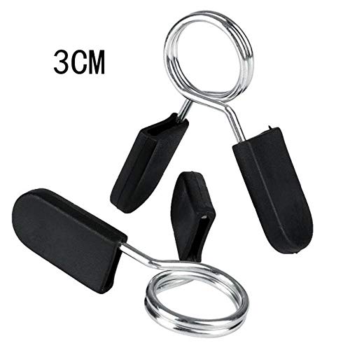 YXXERSHI Dos Clips de Mancuernas de 28 mm Collares Abrazaderas de Resorte Pinzas para Pesas Collares de Clip de Mancuernas para gimnasios, Familia y Deportes de Equipo-Blanco_España