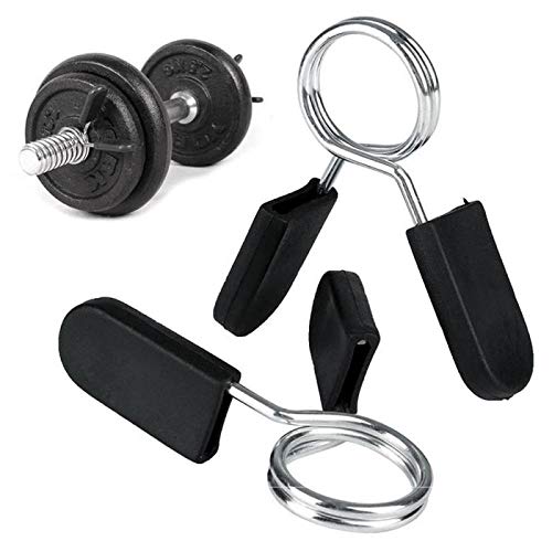 YXXERSHI Dos Clips de Mancuernas de 28 mm Collares Abrazaderas de Resorte Pinzas para Pesas Collares de Clip de Mancuernas para gimnasios, Familia y Deportes de Equipo-Negro_España