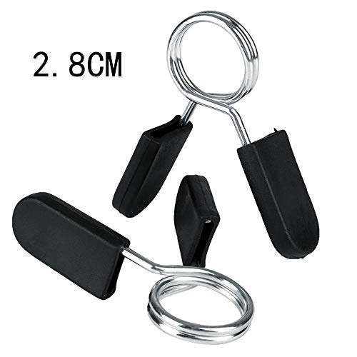 YXXERSHI Dos Clips de Mancuernas de 28 mm Collares Abrazaderas de Resorte Pinzas para Pesas Collares de Clip de Mancuernas para gimnasios, Familia y Deportes de Equipo-Negro_España