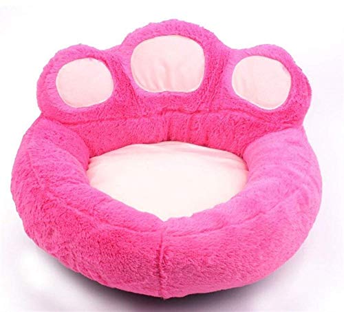 YYANG Mascota Perro Gato Cálido Cama Invierno Encantador Perro Cama Material Suave Nido De Mascotas Linda Pata Perrera para Gato Cachorro Sofá Camas,Pink-XL 73X80 Cm