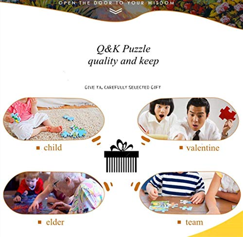 YYone 1000 Piece Wooden Jigsaw Puzzle Cremello Andalusian Large Puzzle Game for Adults and Teenagers