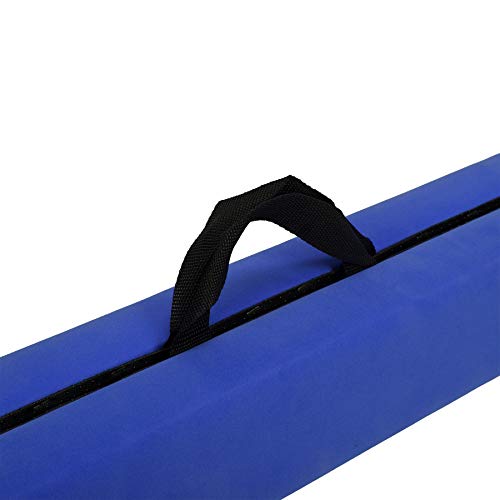 Z ZELUS 224CM / 8 pies Viga de Equilibrio de Gimnasia Plegable Barra de Equilibrio con Base Antideslizante Asas de Transporte para Niños, Principiantes y Gimnastas Profesionales (Azul)