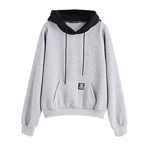 ZAFUL Sudaderas con Capucha Pullover para Mujer 2019 (Gris, S (EU.36))