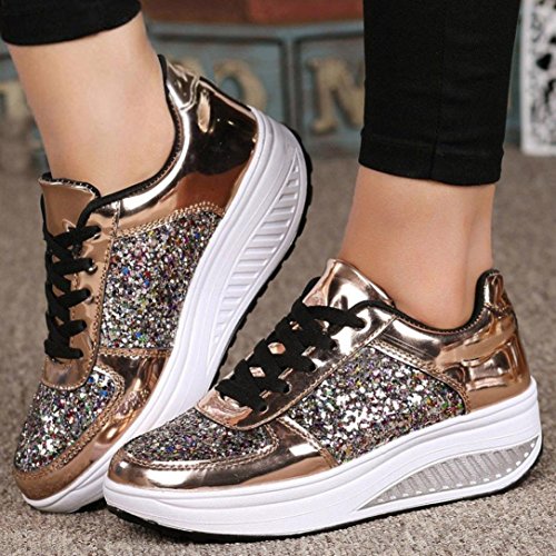 Zapatillas de deporte de mujer, Covermason Ladies Sequins Shake Sneakers