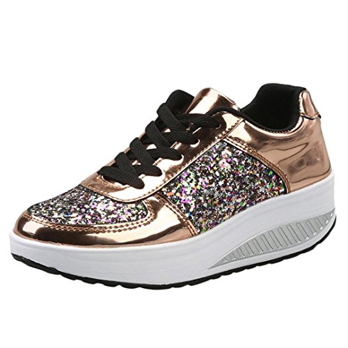 Zapatillas de deporte de mujer, Covermason Ladies Sequins Shake Sneakers