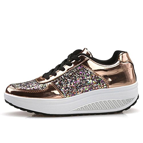 Zapatillas de deporte de mujer, Covermason Ladies Sequins Shake Sneakers