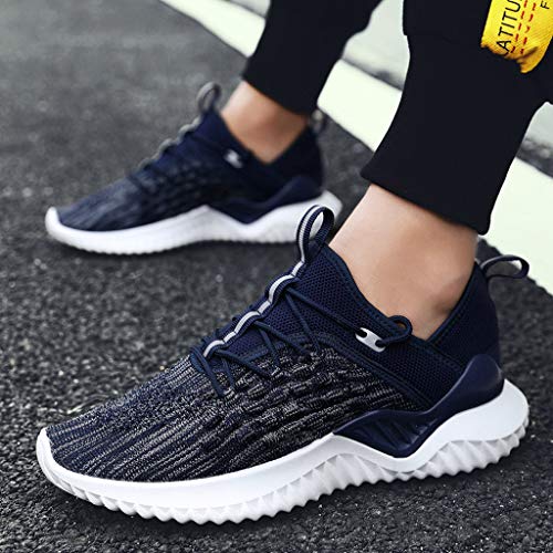 Zapatillas Deporte Hombres ZOELOVE Zapatillas Hombre Aire Libre Transpirables Casual Sneakers - Zapatillas Deporte Hombres para Correr Deportivas y de Ocio Ligeras Antideslizantes