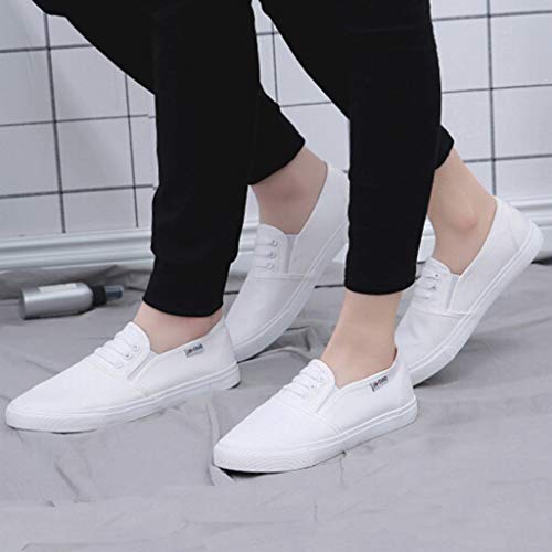 Zapatillas Mujer Deporte Running Zapatos para Correr Gimnasio Sneakers Deportivas Padel Transpirables Casual Zoelove/Hombre-Blanca,43