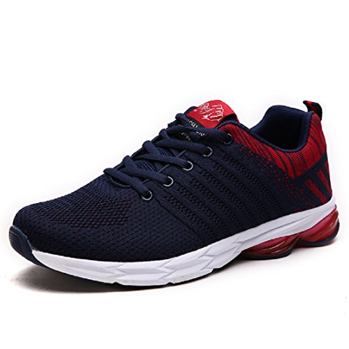 Zapatillas Running para Hombre Aire Libre y Deporte Transpirables Casual Zapatos Gimnasio Correr Sneakers Azul 39