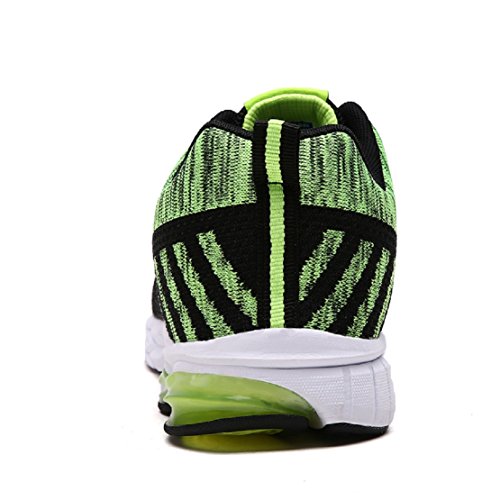 Zapatillas Running para Hombre Aire Libre y Deporte Transpirables Casual Zapatos Gimnasio Correr Sneakers Verde 42