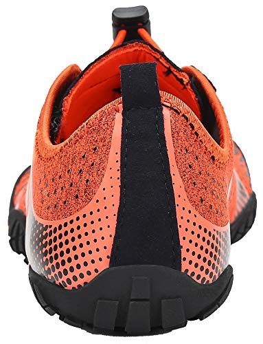 Zapatos de Agua Hombre Surf Piscina Playa Fitness Deportes Escarpines para Mujer Antideslizante Transpirables Naranja 45