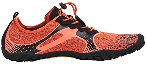 Zapatos de Agua Hombre Surf Piscina Playa Fitness Deportes Escarpines para Mujer Antideslizante Transpirables Naranja 45