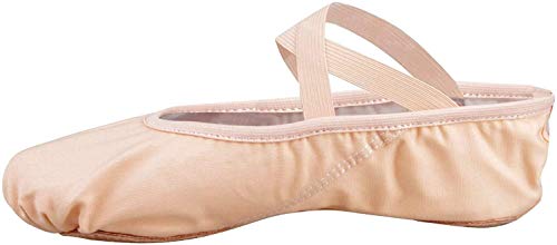 Zapatos de ballet tallas 25 - 44, 16 - 28 cm, rosa vivo, para el gimnasio o yoga, (rosa claro), EU36