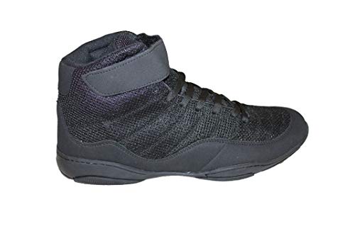 Zapatos de Boxeo Negros Cuero/Tejido de Malla - 43