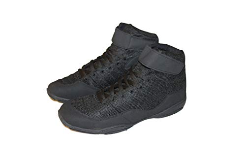 Zapatos de Boxeo Negros Cuero/Tejido de Malla - 43