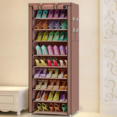 Zcm Zapatero A la Venta los Zapatos Inicio Muebles de Caja Zapatos Racks 10 Capas 9 cuadrículas del Zapato del Caso del Organizador del Estante Zapatos Gabinete de Almacenamiento