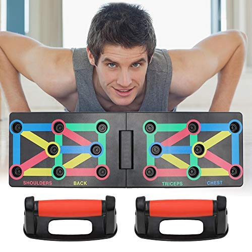 ZEHNHASE Push Up Rack Board, Soporte Push-up 12 en 1 Herramientas de Ejercicio de Culturismo Junta de Entrenamiento para Hombres Mujeres Entrenamiento en casa