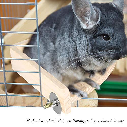 Zerodis Plataforma de Madera en Forma de Abanico, Jaula Plataforma de Esquina Estante Soporte de Descanso Jaula pequeña para Mascotas Accesorio para Loro hámster Chinchillas pájaro