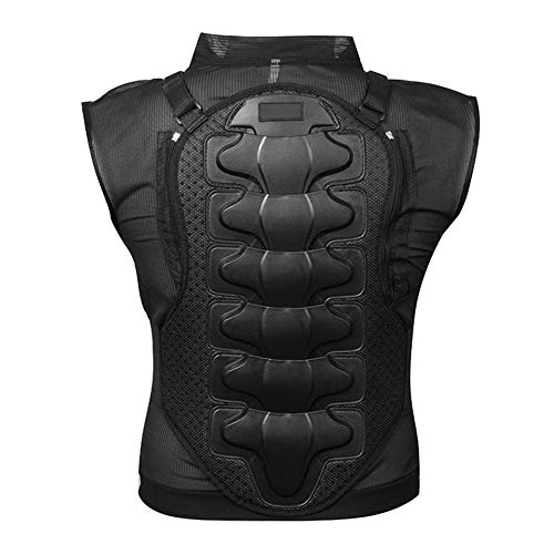 Zerone - Chaleco protector de moto para adultos, con protecciones para el pecho y la espalda para carreras, chaqueta protectora