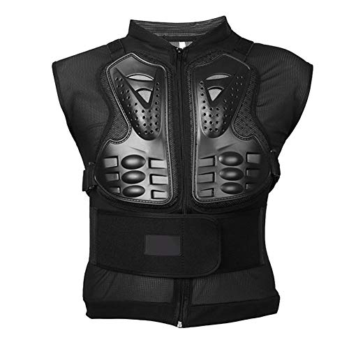 Zerone - Chaleco protector de moto para adultos, con protecciones para el pecho y la espalda para carreras, chaqueta protectora